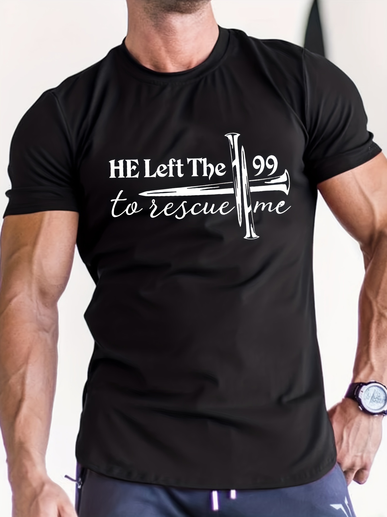 Summer Clothing Tagline - Fashion tagline pattern print men's T-shirt,