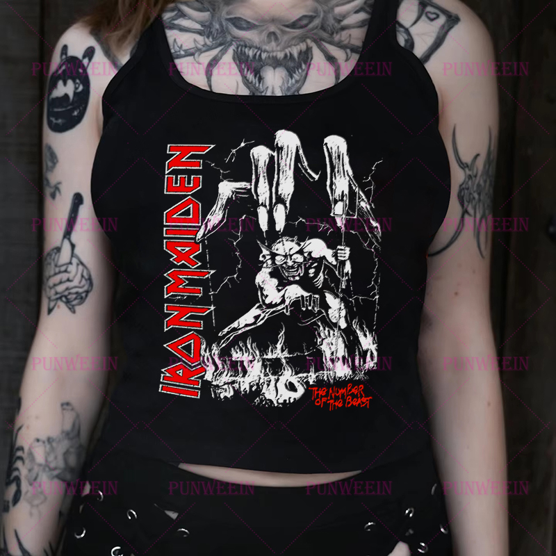 Summer Grunge Clothing - Heavy Metal Crop Top Y2k Grunge