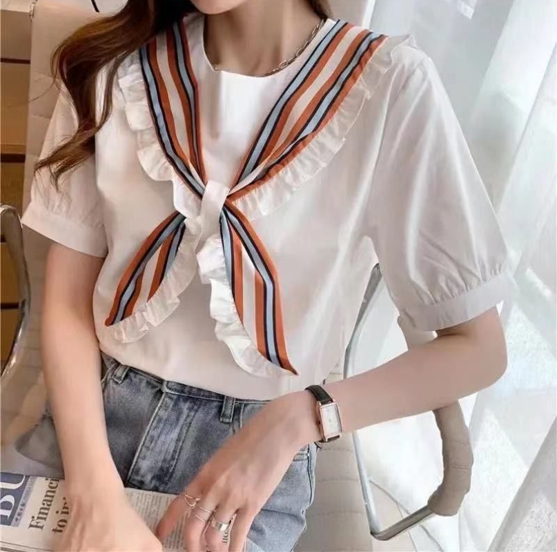 Summer Youth Clothing - Top For Woman White Clothing Kawaii