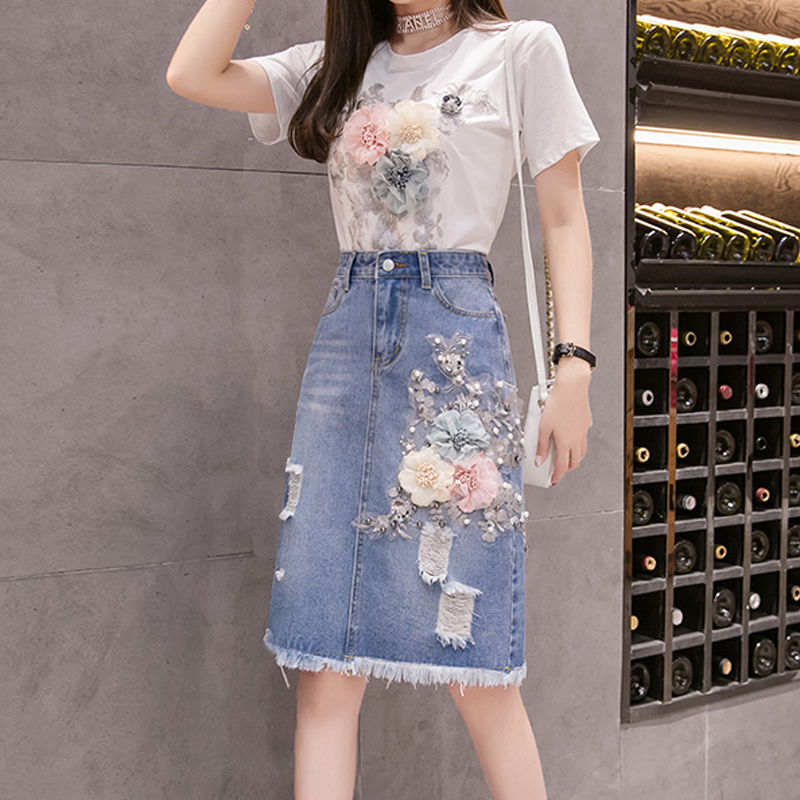Summer Clothing Work - Women Heavy Work Embroidery 3D Flower
