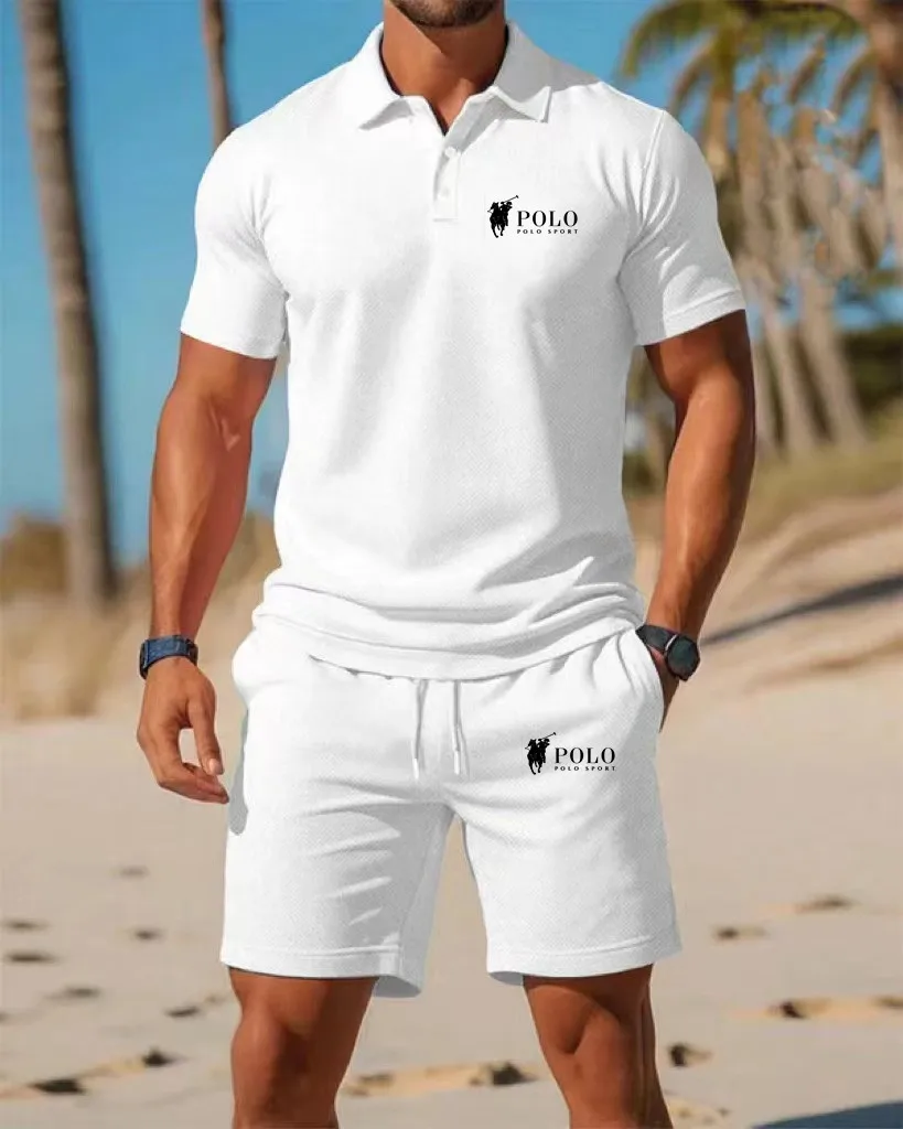 Summer Clothing Office - Men's Polo Shirt Set Summer Quick