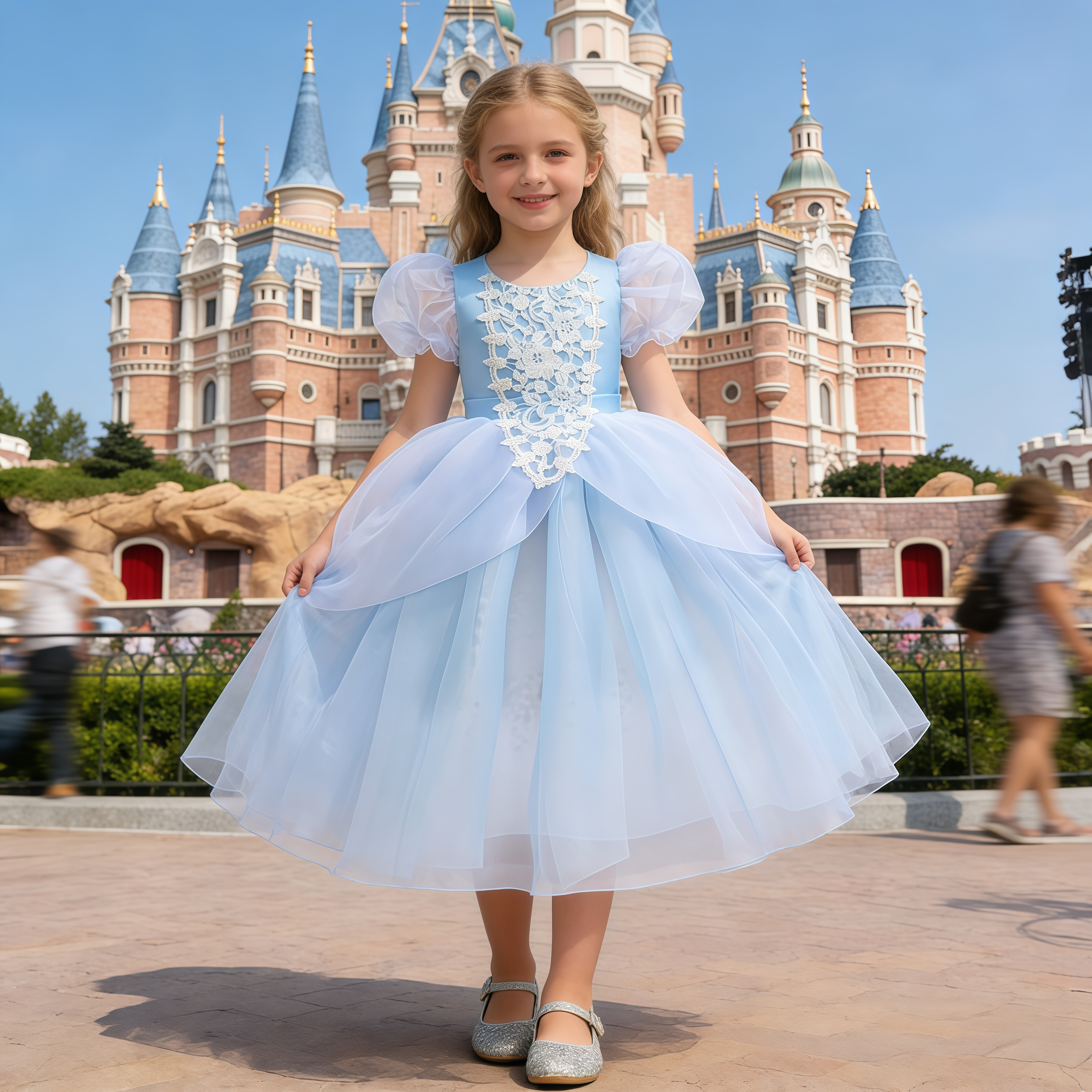 Summer Kids Clothing - Summer Cinderella Princess Cosplay Dress For