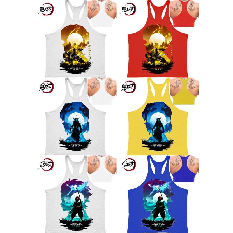 Summer Clothing Brands Men - (Demon Slayer) GYM Mens Tank Top