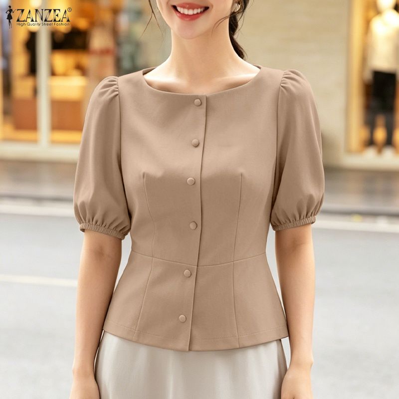 Summer Clothing Work - 2026 ZANZEA Summer Blouse Stylish Elegant