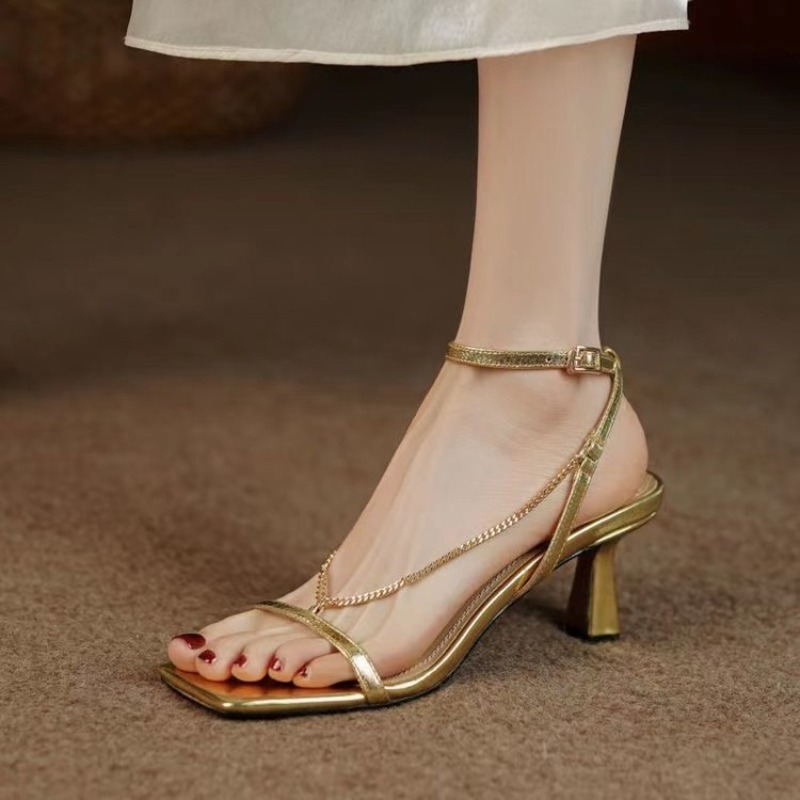 Women Chain Sandals High Heels - Summer Clothing Sale recension och pris