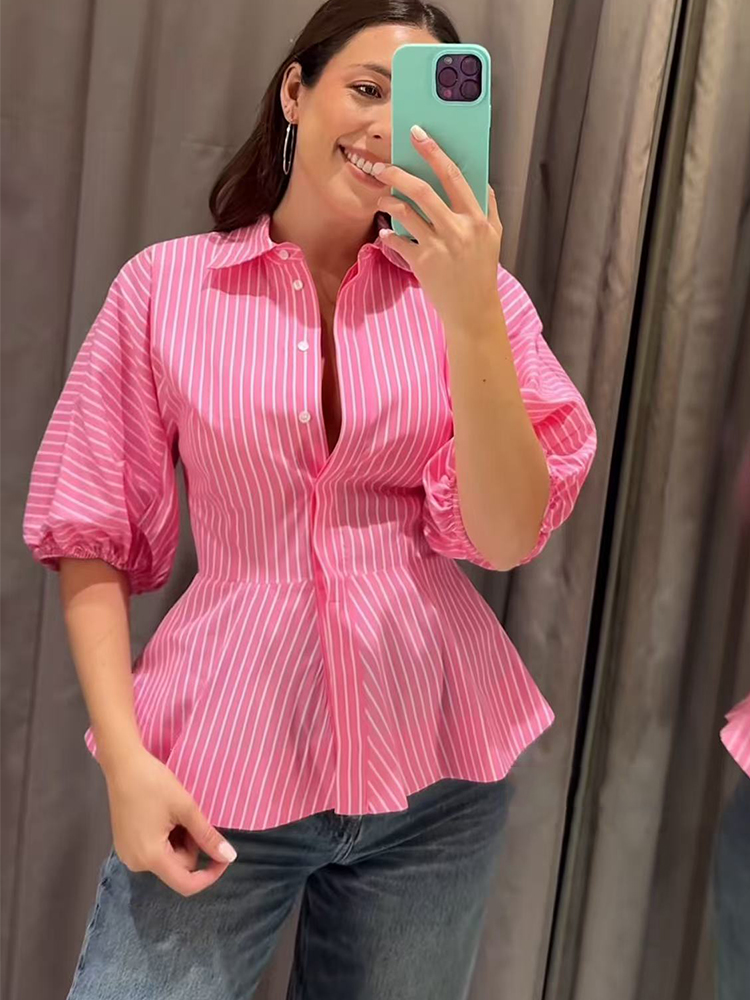 TFMLN Women Striped Shirts Sli - Summer Youth Clothing recension och pris