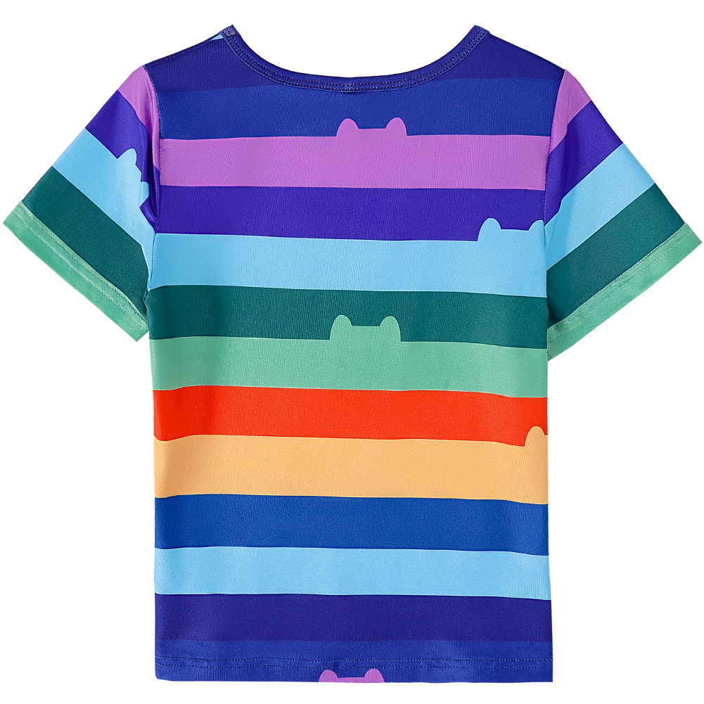 Girls Rainbow Striped T-Shirt  - Summer Kids Clothing recension och pris