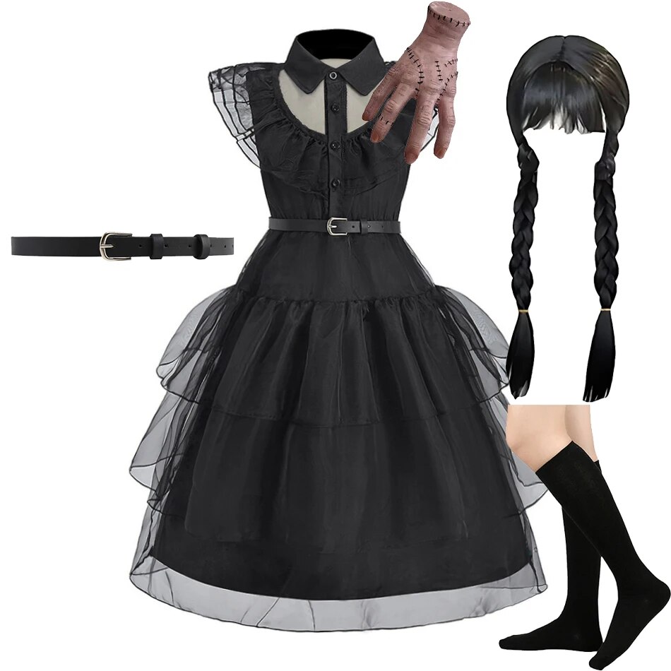 Girl Costume Kids Cosplay Blac - Summer Kids Clothing recension och pris