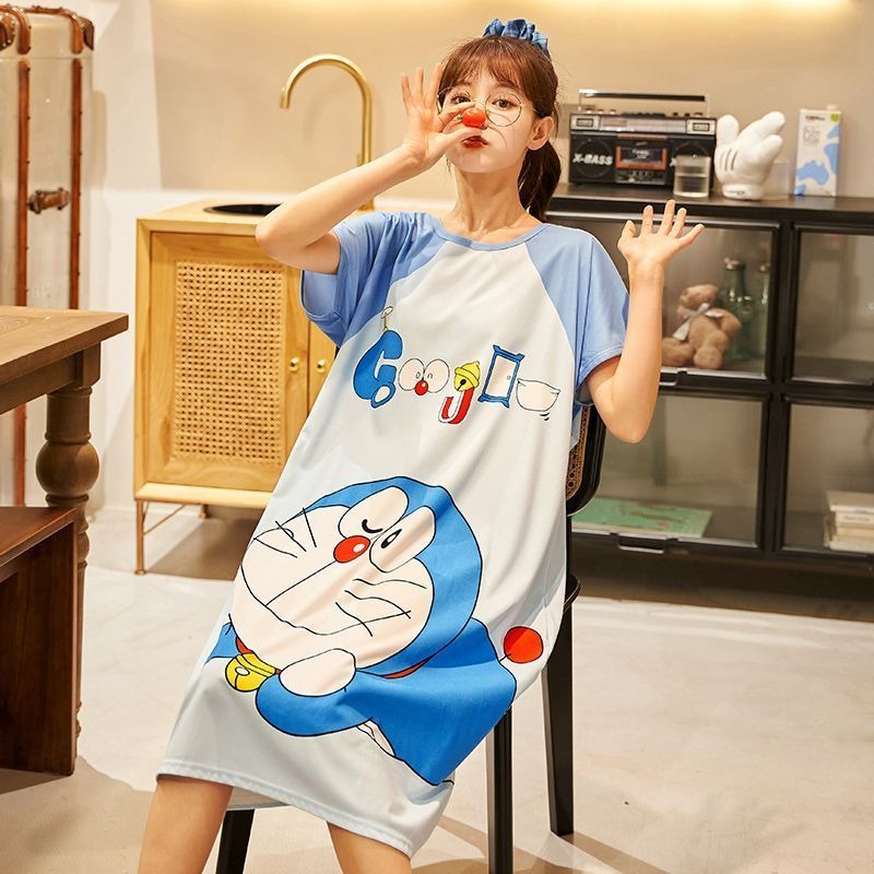 Doraemon cute nightdress for w - Summer Nights Clothing recension och pris