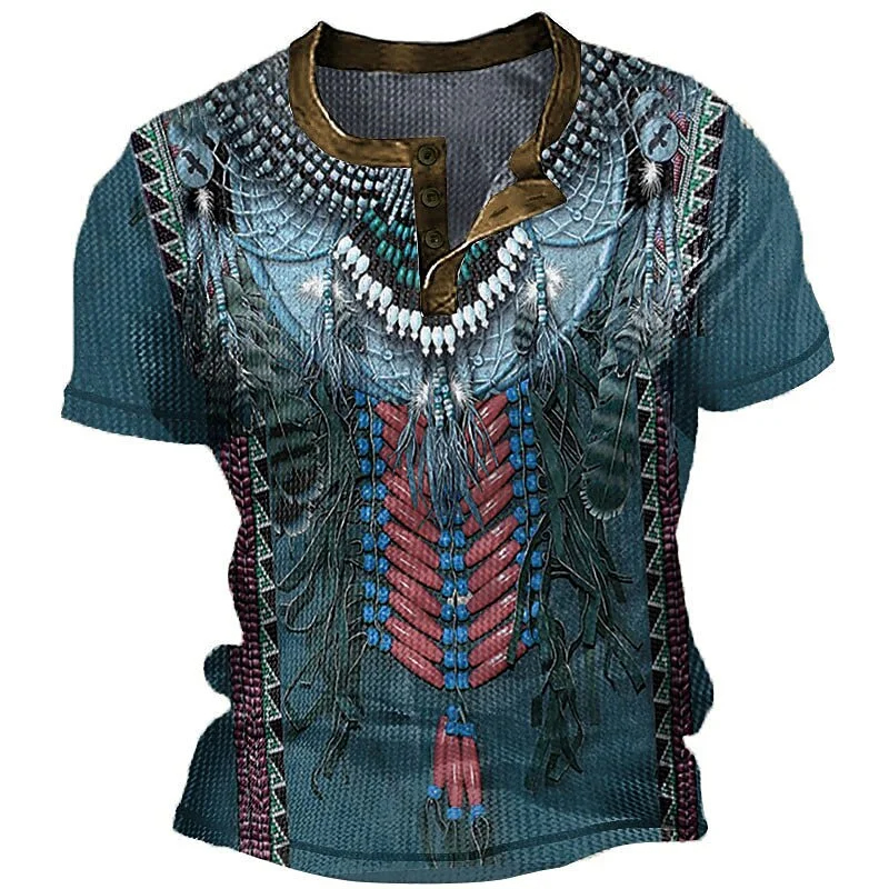 Indian Henley Shirts Ethnic St - Indian Summer Vintage Clothing recension och pris