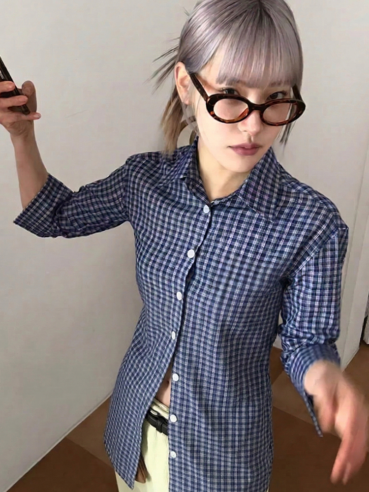 Genayooa Y2k Plaid Shirt Women - Summer Grunge Clothing recension och pris