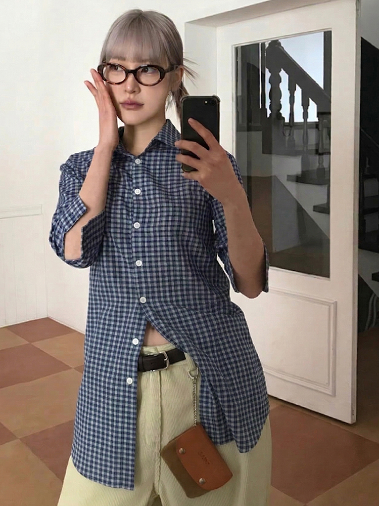 Genayooa Y2k Plaid Shirt Women - Summer Grunge Clothing recension och pris