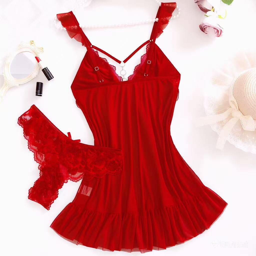 2026 New Red Sexy Lingerie Set - Summer Nights Clothing recension och pris