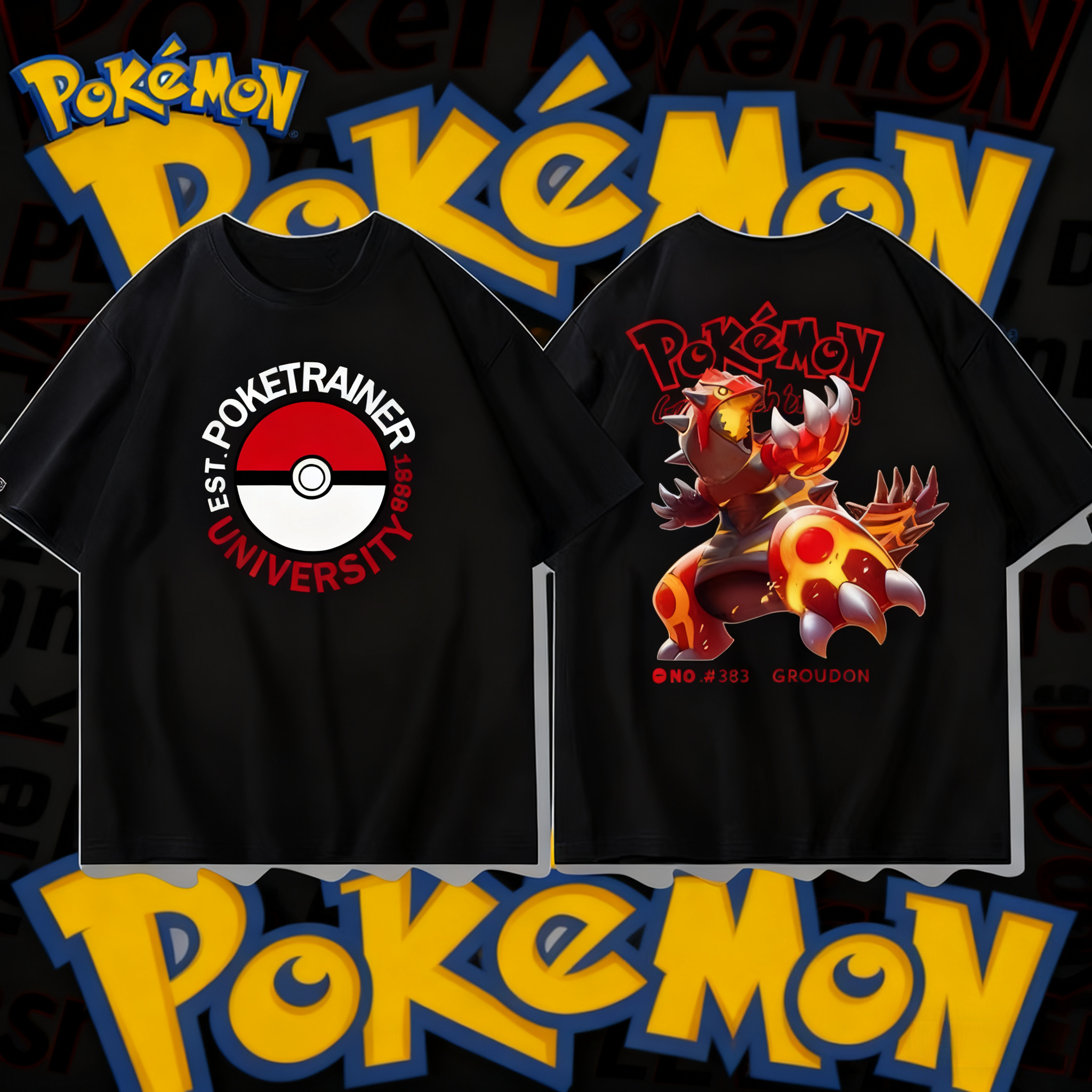 25 Summer Pokémon Anime Groudo - Summer Clothing Brands Men recension och pris