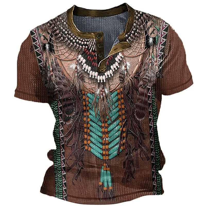 Indian Henley Shirts Ethnic St - Indian Summer Vintage Clothing recension och pris