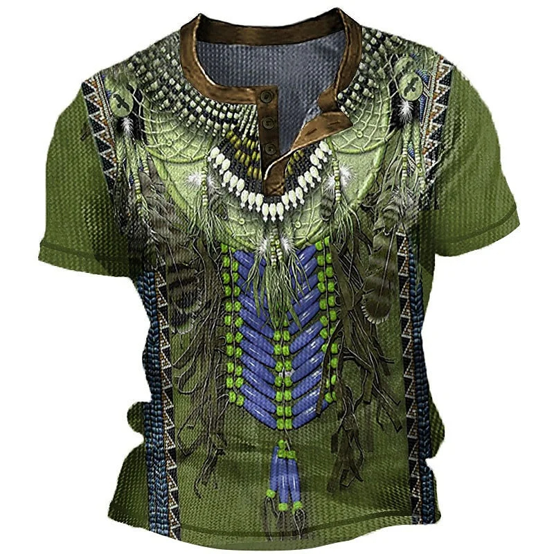 Indian Henley Shirts Ethnic St - Indian Summer Vintage Clothing recension och pris