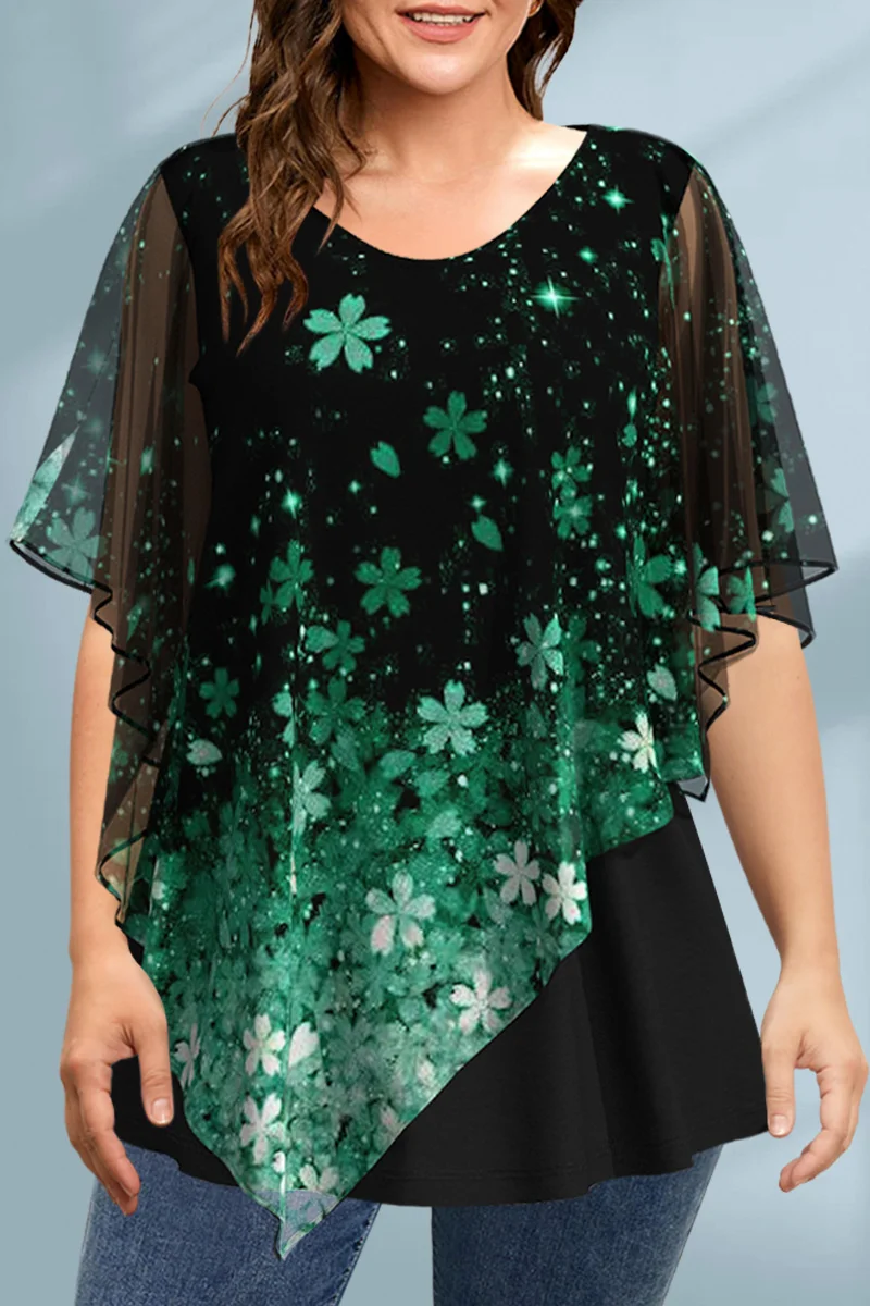 Women's Plus Size Blouse Chiff - Summer Clothing Office recension och pris