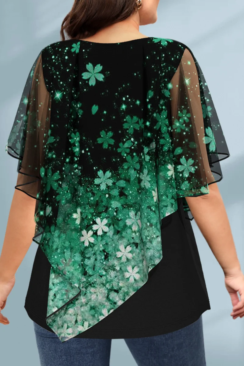 Women's Plus Size Blouse Chiff - Summer Clothing Office recension och pris
