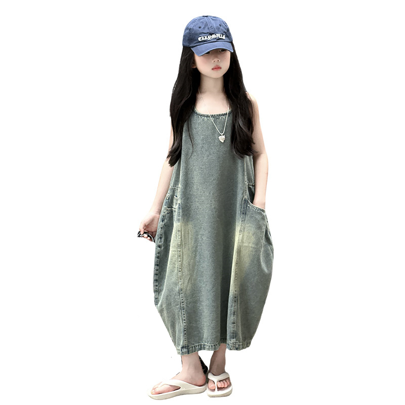 Vintage Blue Children Girls Hi - Summer Kids Clothing recension och pris