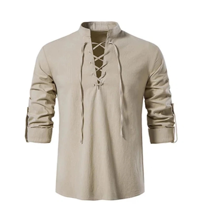 2023 New Men's V-neck shirt T- - Summer Viking Clothing recension och pris