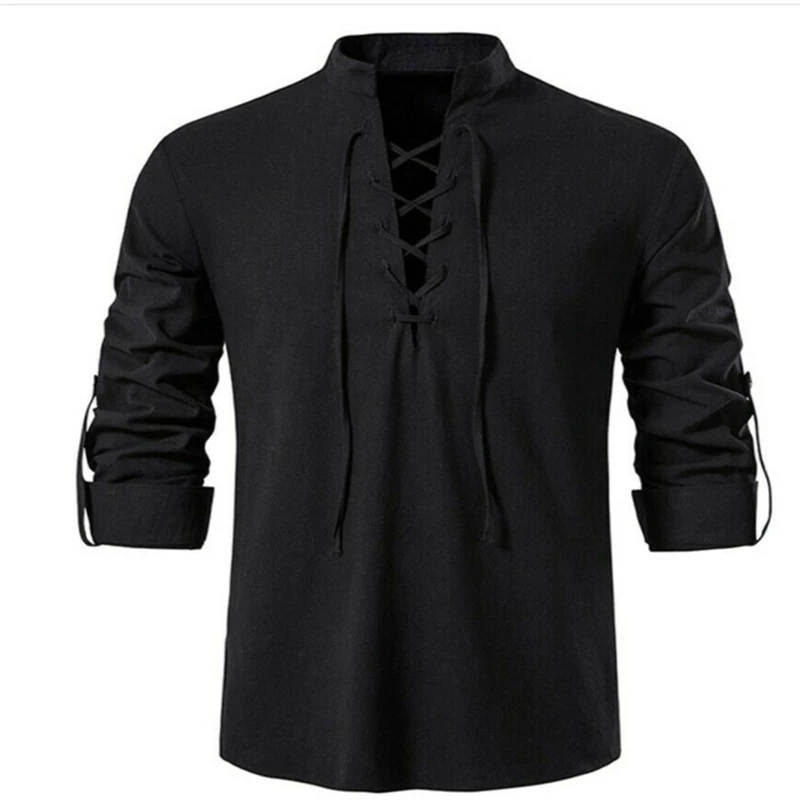 2023 New Men's V-neck shirt T- - Summer Viking Clothing recension och pris