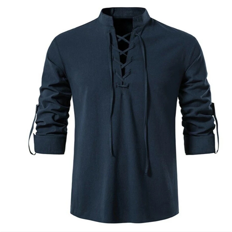 2023 New Men's V-neck shirt T- - Summer Viking Clothing recension och pris