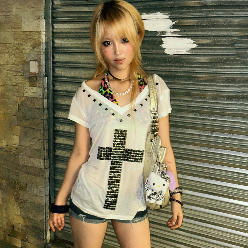 Karrram Japanese Y2k Metal Cro - Summer Grunge Clothing recension och pris