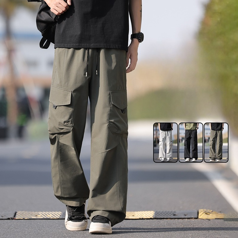 Streetwear Men's Baggy Cargo P - Summer Clothing Work recension och pris