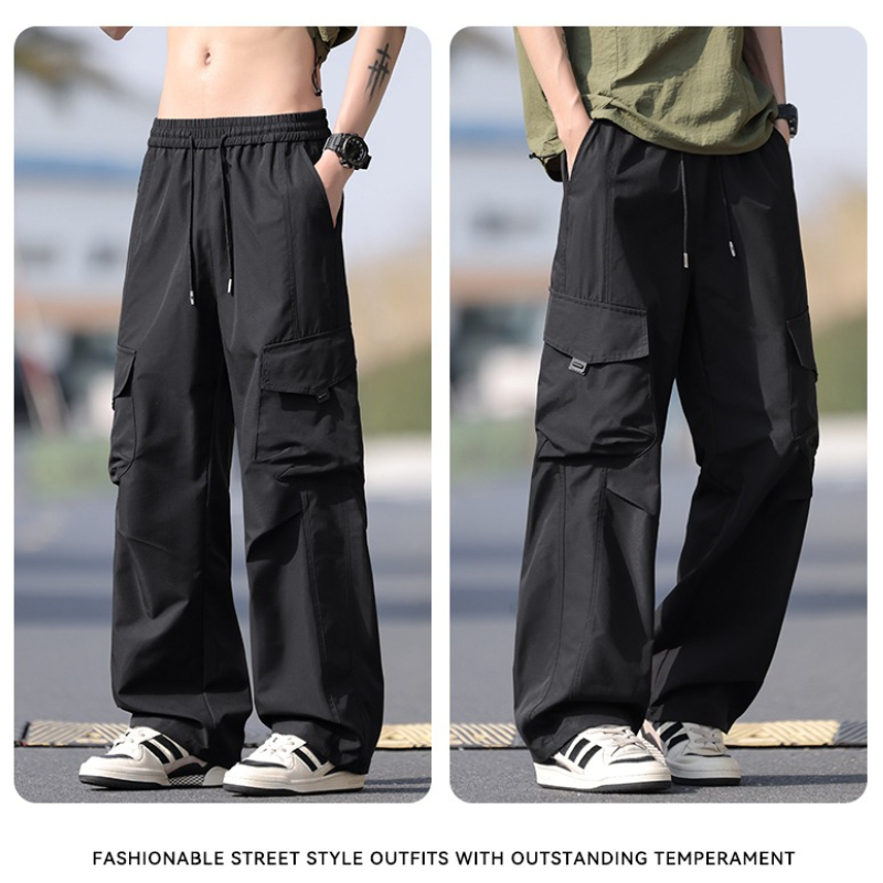 Streetwear Men's Baggy Cargo P - Summer Clothing Work recension och pris