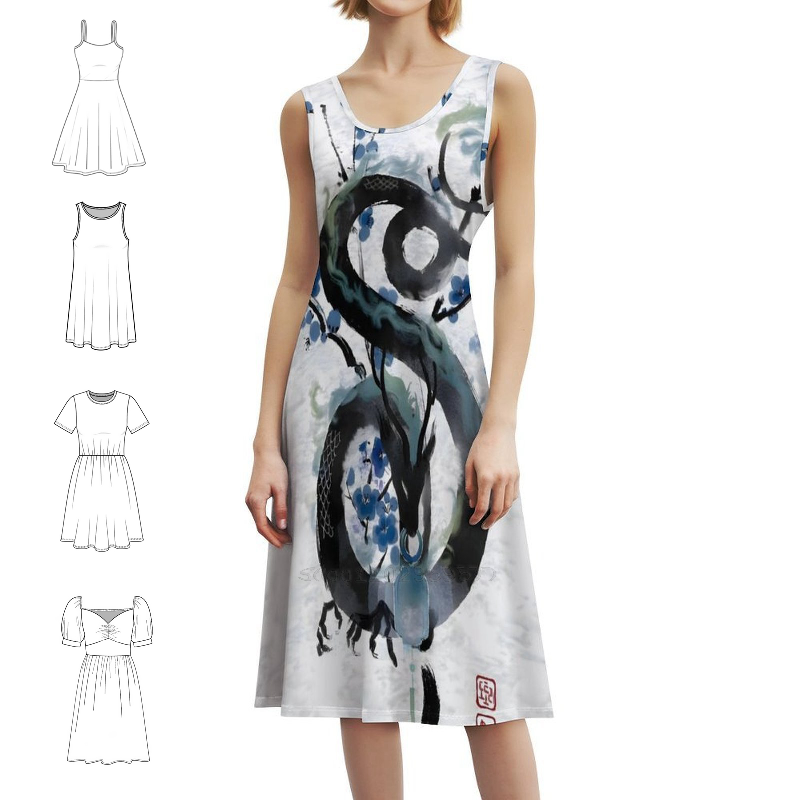Japanese Blue Night Dragon Ink - Summer Nights Clothing recension och pris