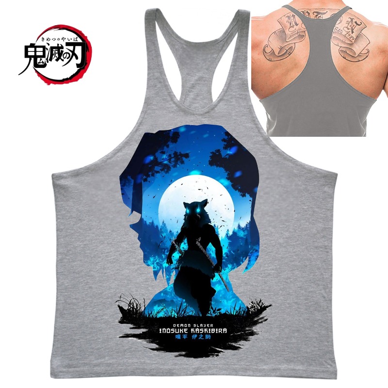 (Demon Slayer) GYM Mens Tank T - Summer Clothing Brands Men recension och pris